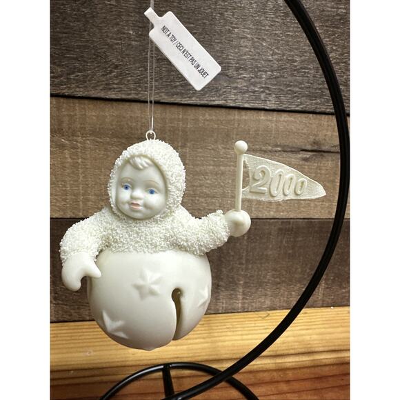 VTG Dept 56 Snowbabies Bell Christmas Ornament 2000 Millenium 4" In Box - Picture 1 of 4